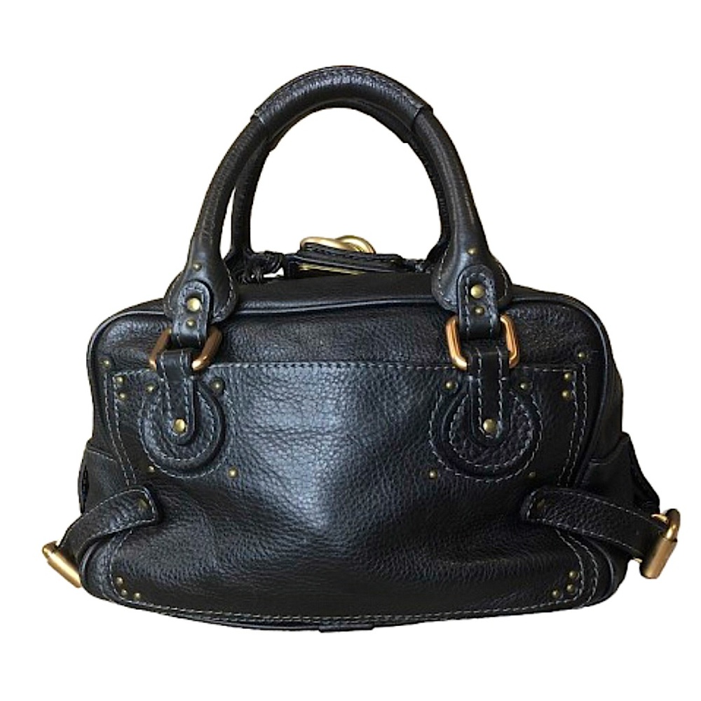 SOLD CHLOE Paddington Black Leather Padlock Bag with Lock and Key COA Dust Bag - Picture 5 of 17